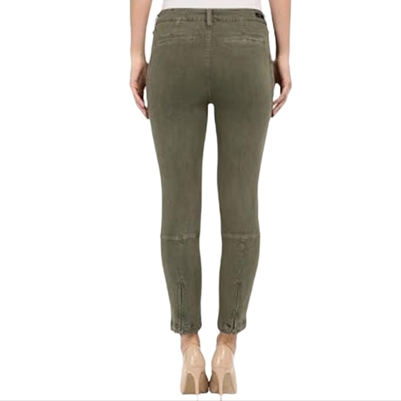 Liverpool Kylie Cropped Zip Ankle Cargo Pant In Olive Night - Picture 15 of 16